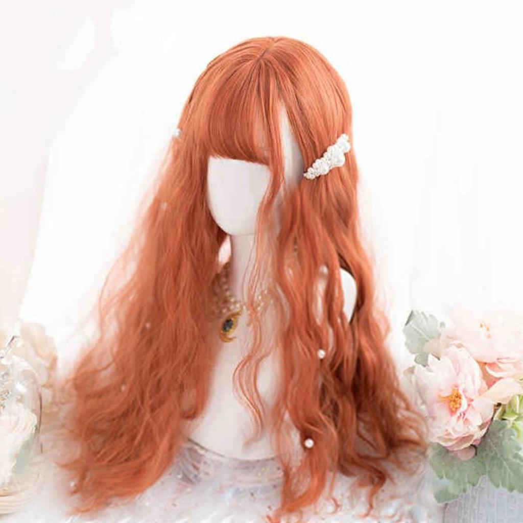 Wig/Tóc giả teen/lolita/cosplay cam xoăn xù nữ tính hoá trang cung hoàng đạo B0062