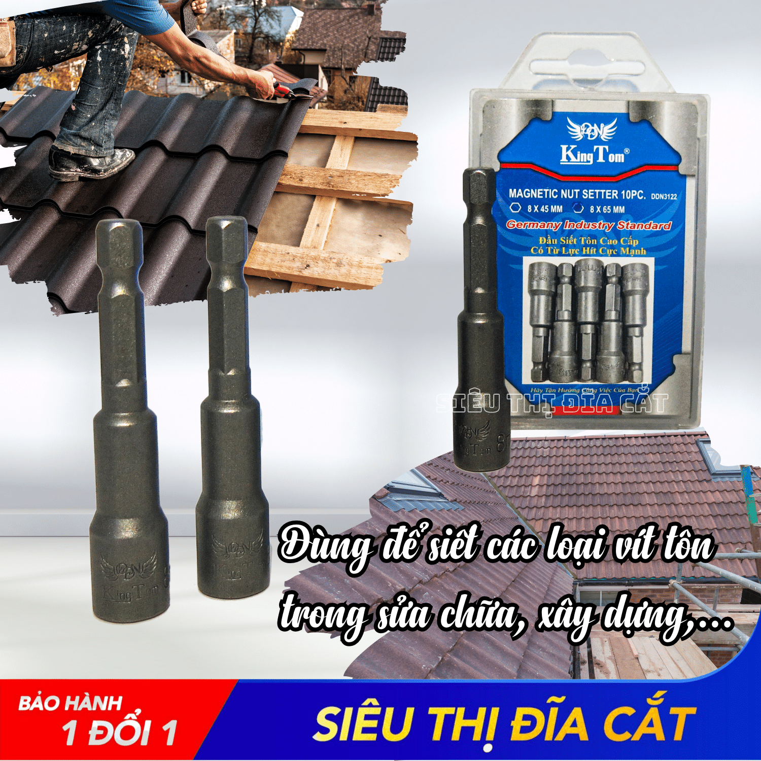 Mũi Siết Tôn KingTom 8x65mm - Dài - 10 Mũi