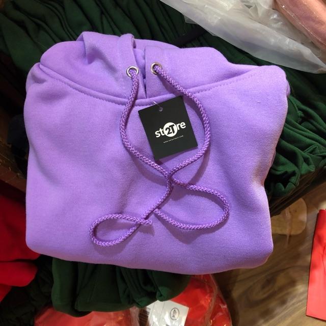 Áo hoodie unisex 2T Store H23 màu tím pastel