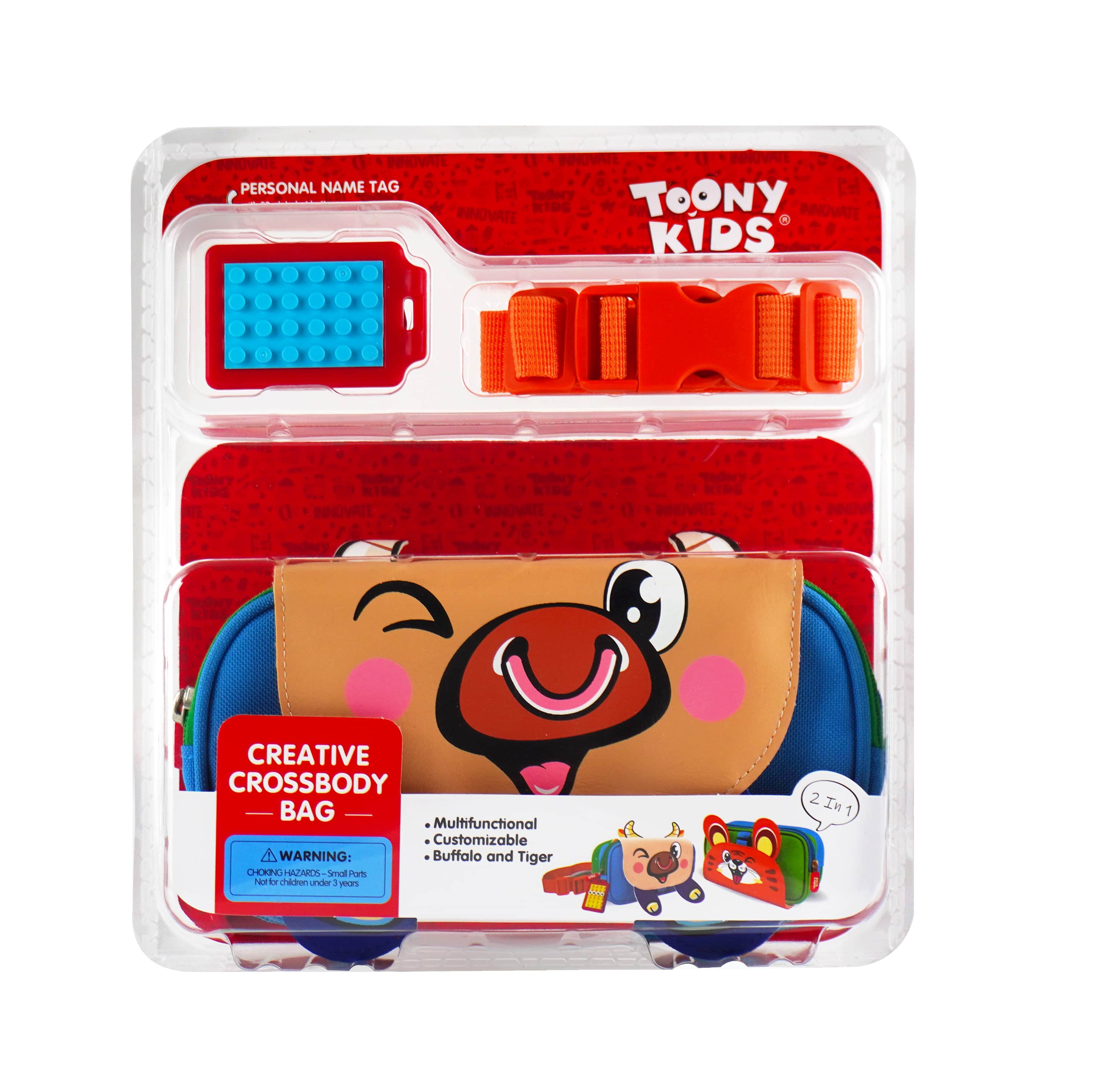 Túi Đeo Sáng Tạo TOONYKIDS Cá Nhân Hóa Trâu Cọp TN00523-002 [Tặng Kèm Sticker
