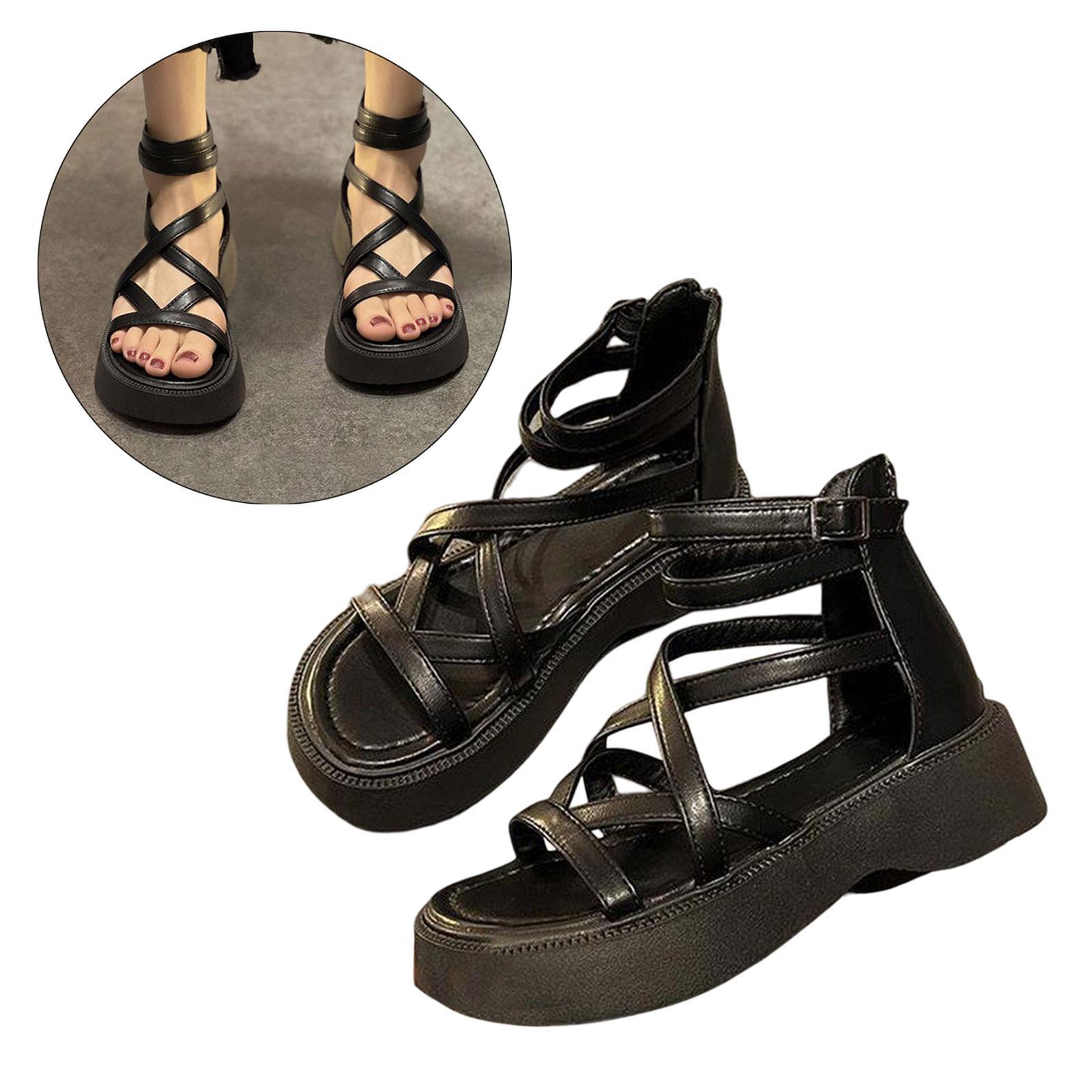 High Heels Wedge Shoes Comfortable Hollow Out Anti Slip Female Women Sandals
