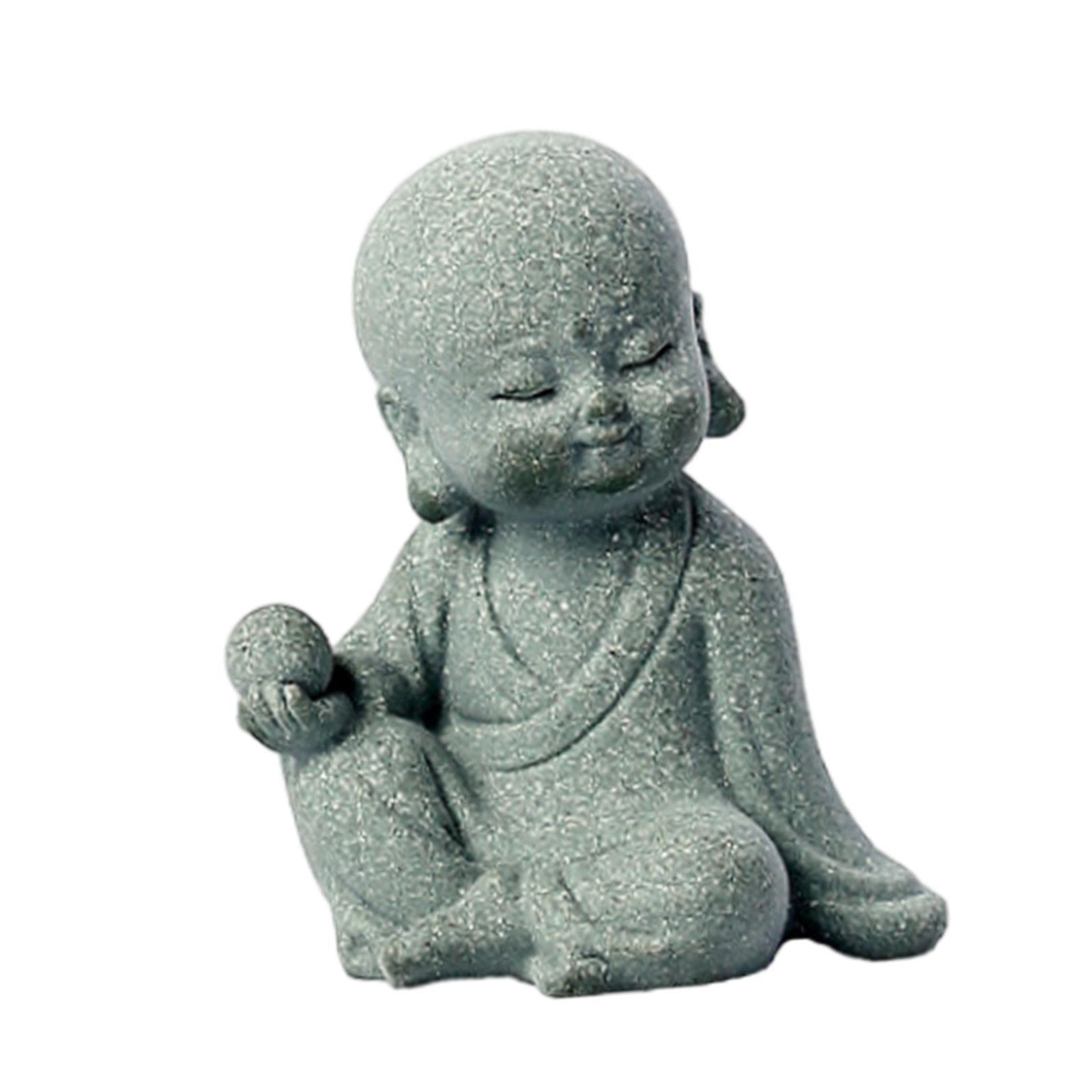 Resin Buddha Statue Miniature Sitting Buddha Statue for Office Hotel Desktop