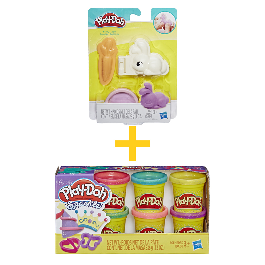 Đồ Chơi PLAYDOH Combo Bộ Khuôn Thú Cưng Đáng Yêu Và Bột Nặn 6 Màu Lấp Lánh CBE2124-A5417