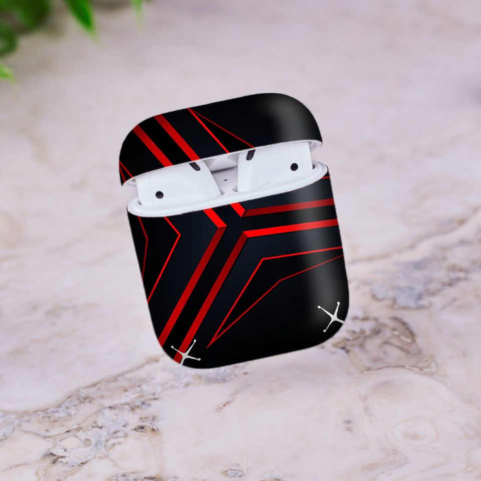 Miếng dán skin chống bẩn cho tai nghe AirPods in hình thiết kế - atk126 (bản không dây 1 và 2)