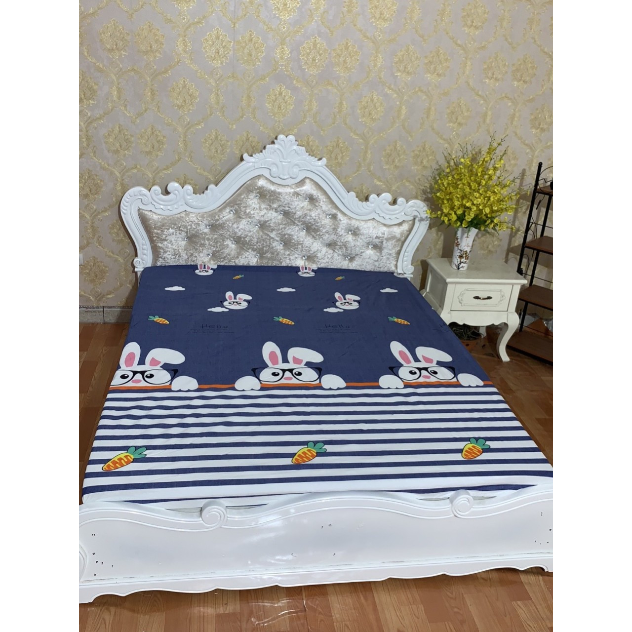 Ga Chống Thấm Cotton TCTC - Thỏ Trắng