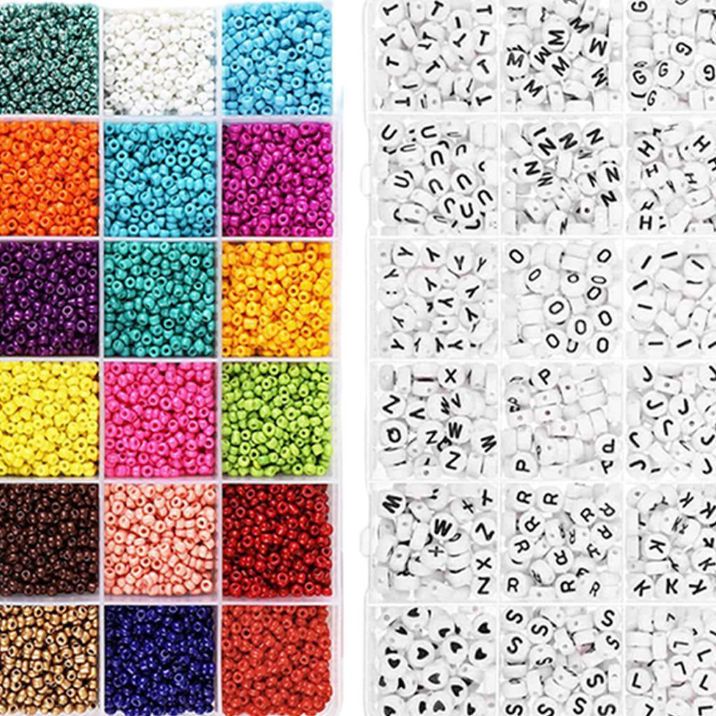 Letter And Pony Seed Beads Loose DIY Bracelets Jewelry Pendants Making Craft