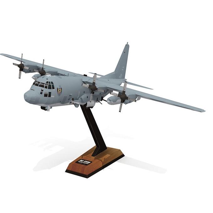 Mô hình giấy máy bay AC-130U tỉ lệ 1/100