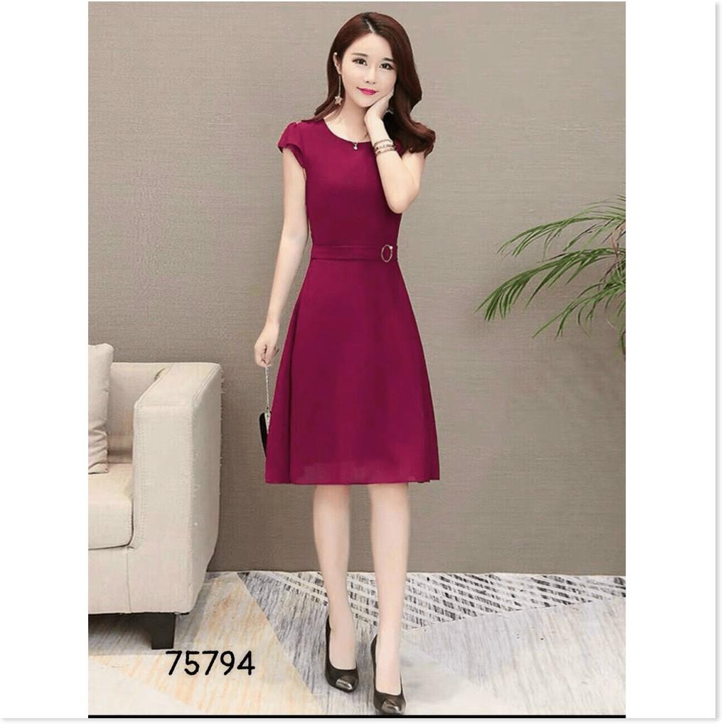 ĐẦM VOAN CHIFFON DÁNG SUÔNG,HỌA TIẾT TRƠN NHƯNG KHÔNG KÉM PHẦN SANG TRỌNG
