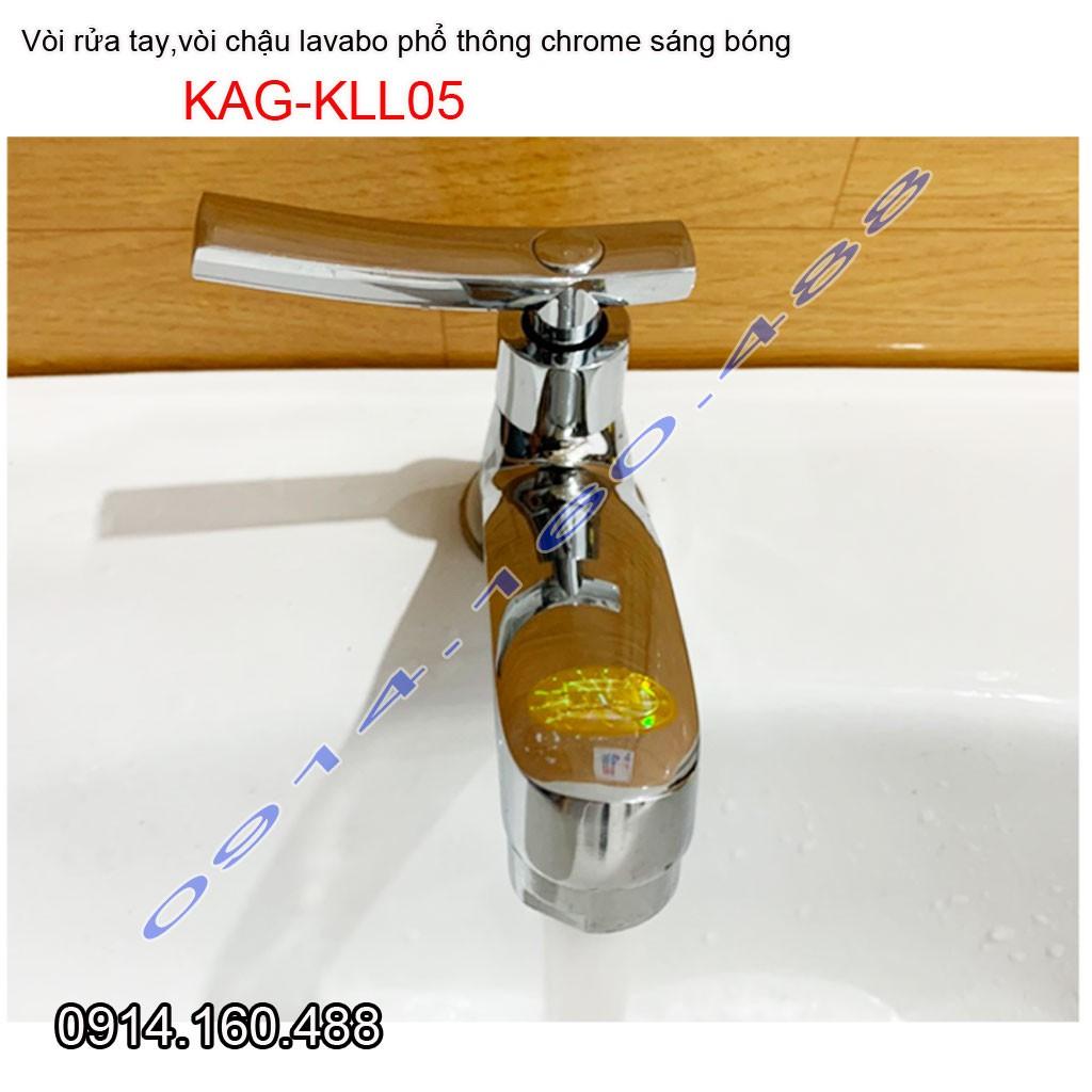 Vòi lavabo lạnh KAG-KLL05, vòi chậu rửa mặt tay bóng nước mạnh sử dụng tốt siêu bền
