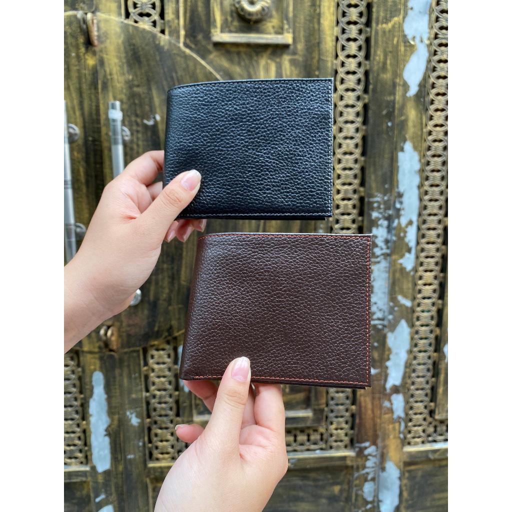 Ví Nam Da Bò Mill Hạt Tc - Ví Da Bò Thật Hàng Cao Cấp, Mẫu Mới 12x 9.x 2.5 cm - Gennin Store