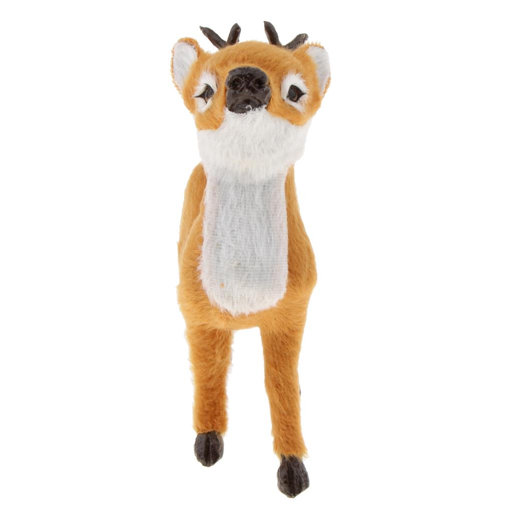 Christmas Plush Simulation Deer Doll Toy Xmas Ornament Home Decor