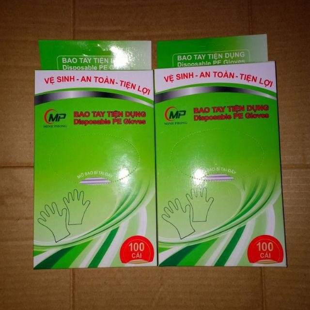 Compo 10 hộp bao tay nilon tiện lợi 100 cái