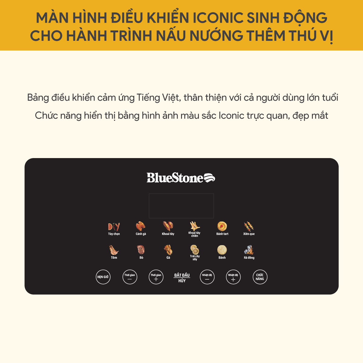 Nồi Chiên Không Dầu BlueStone AFB-5861 7 Lít 1800W - Hàng Chính Hãng