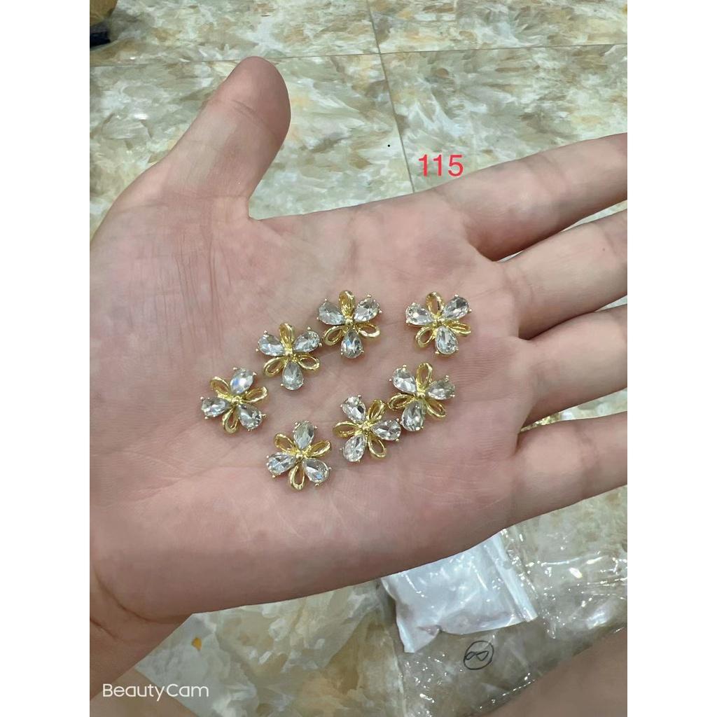 sticker mã hoa lá trang trí nail