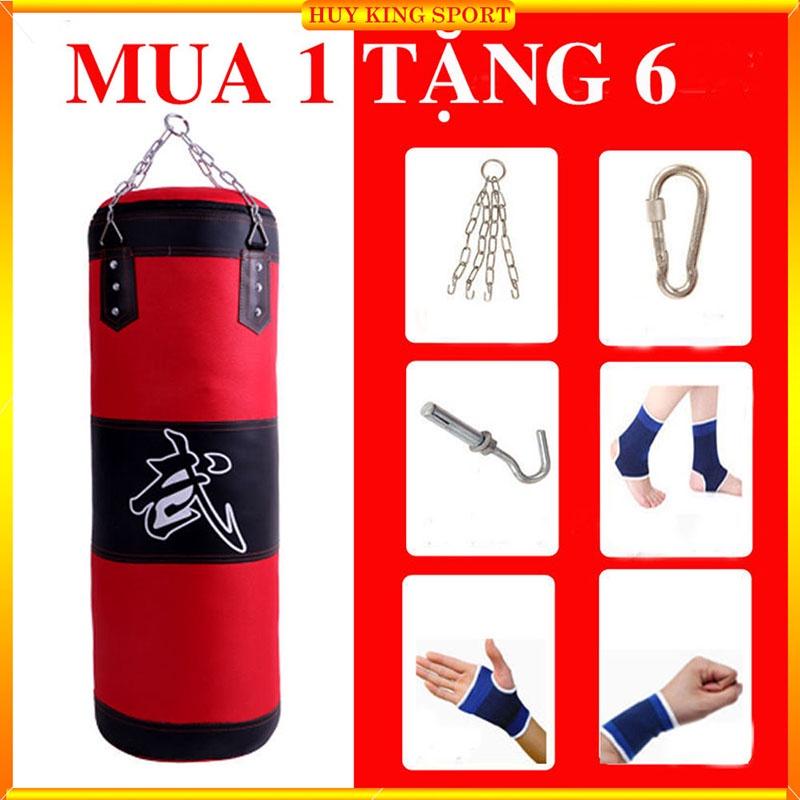 Vỏ bao cát đấm bốc boxing 4 lớp siêu bền, TẶNG: móc, xích, khóa, bao tay, cổ tay, chân Vải