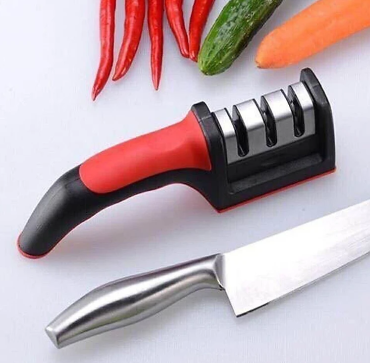 Dụng Cụ Mài Dao, Mài Kéo 3 Rãnh Cực Sắc Bén Đa Năng Dễ Sử Dụng, Tốc Độ Nhanh Tiện Lợi