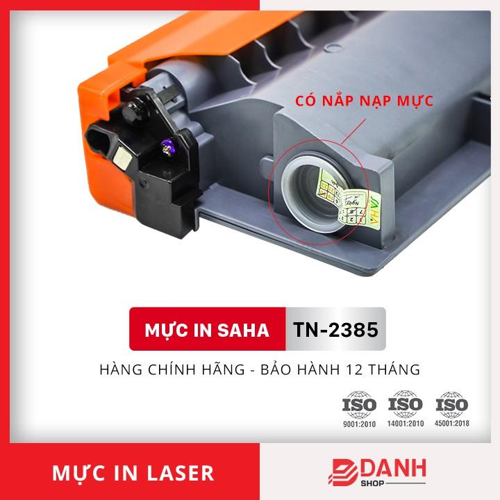 Hộp mực in SAHA TN-2385 - CÓ NẮP NẠP MỰC - Dùng cho máy in Brother - Chính Hãng