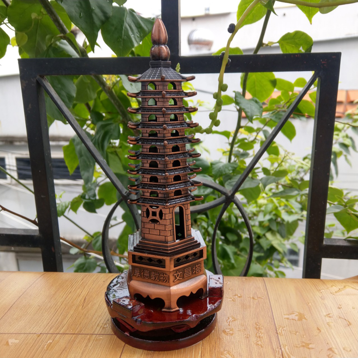 Tháp Văn Xương 9 tầng hợp kim đồng cao 21cm - T0004