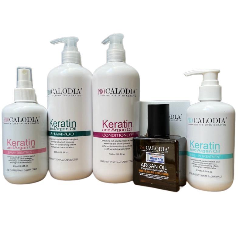 Kem xả khô Pro Calodia Keratin Mask siêu dưỡng phục hồi tóc hư tổn 250ml + Gội xả gói Karseell 15ml