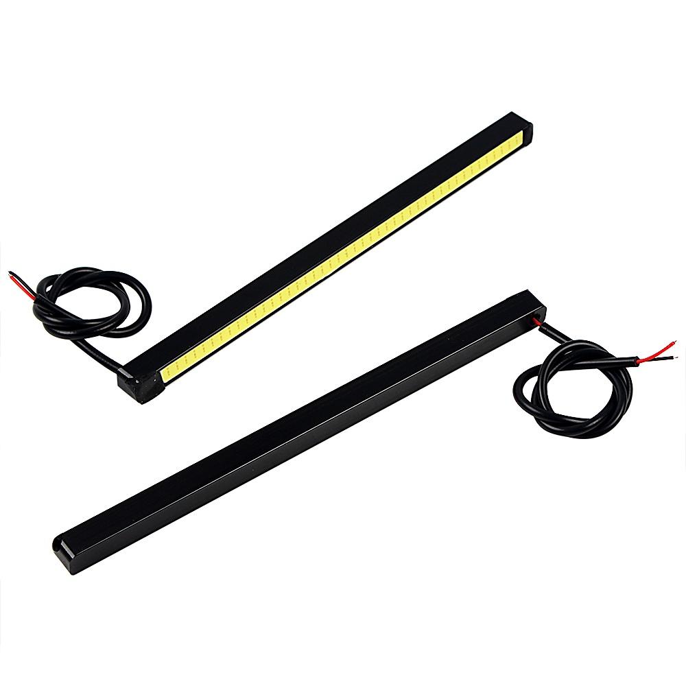 2Pcs Car LED Strip Light Waterproof Daytime Running Light 6000K DC12V DRL COB LED Strip Light Bar LED For Automotive 15.5cm Interior Light External atmosphere Lamp Daytime Running Light