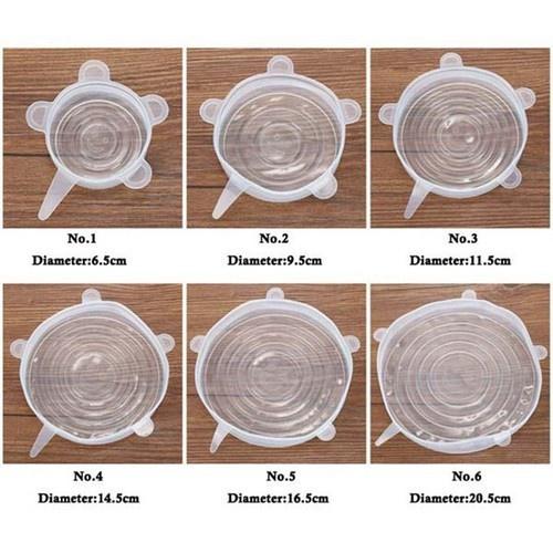 Màng bọc thực phẩm bộ 18 nắp silicon co dãn chịu nhiệt bọc thực phẩm đậy chén bát đa năng