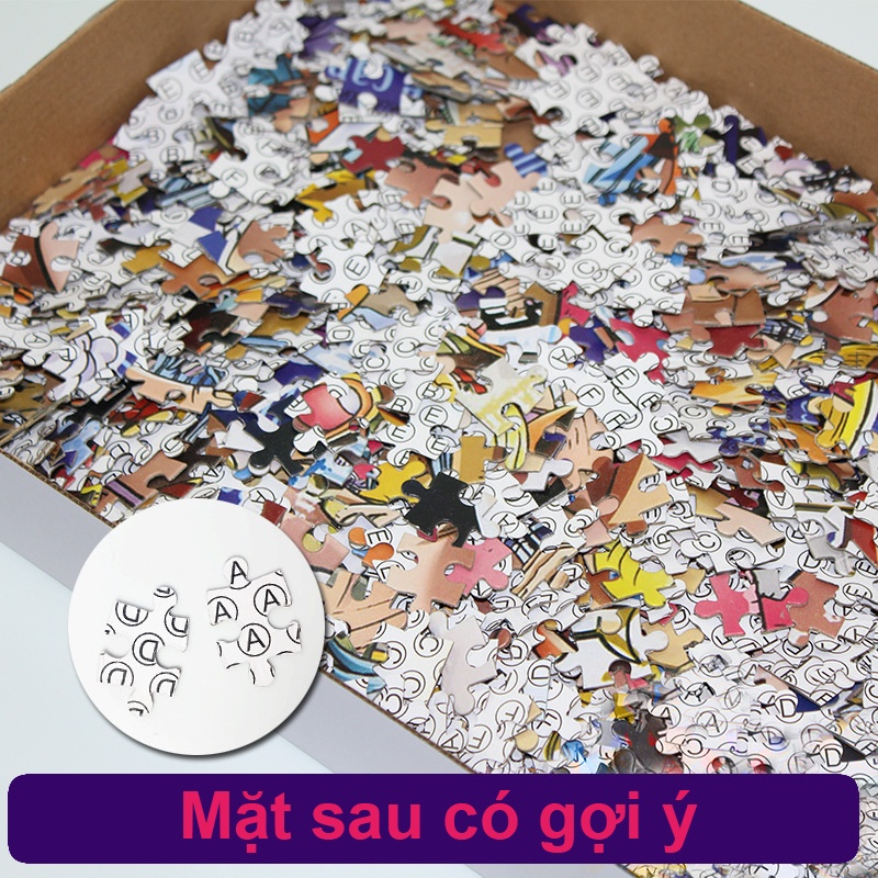Tranh ghép xếp hình 1000 mảnh totoro - Đồ chơi phát triển tư duy quà tặng ý nghĩa. Kích thước: 75x50 cm