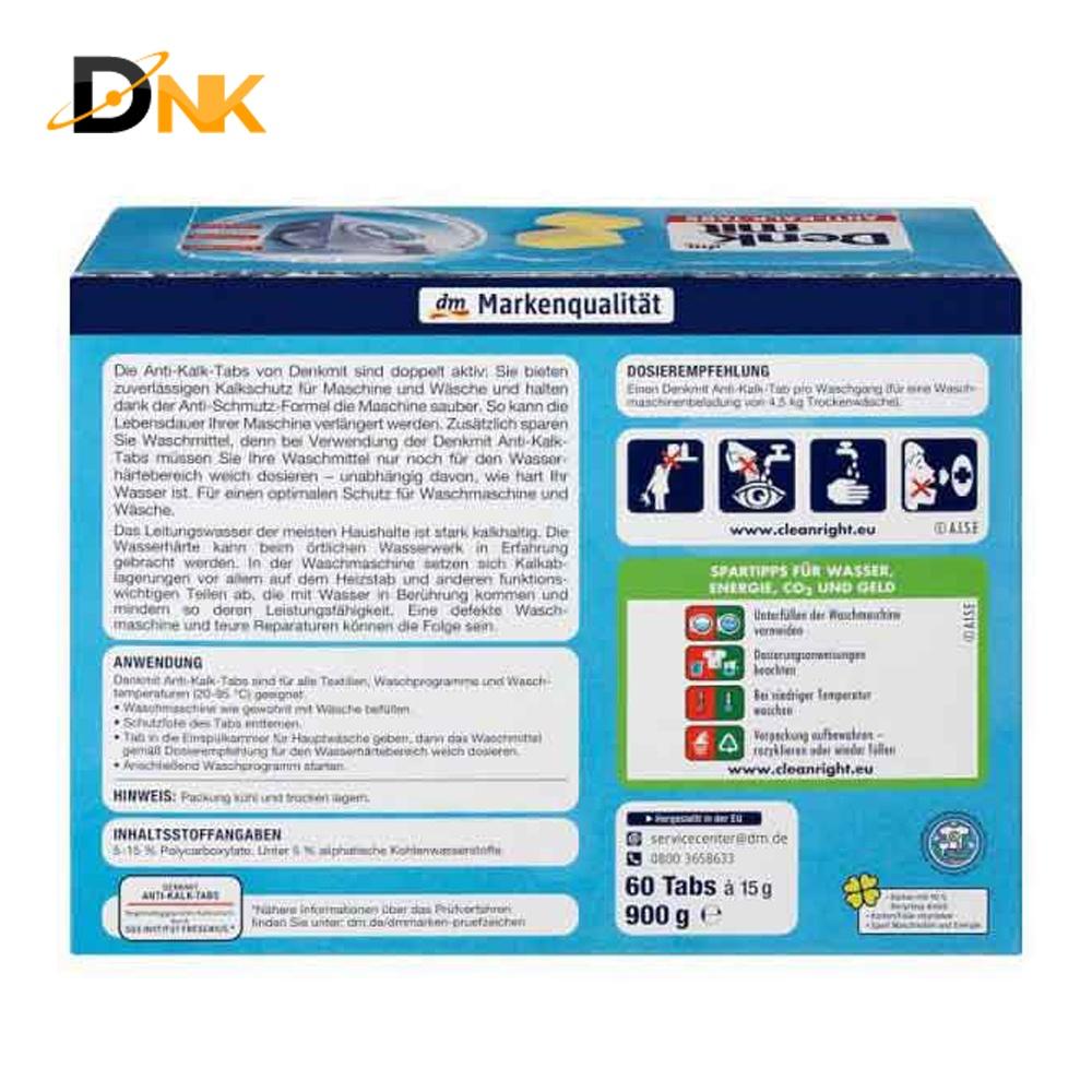 Viên tẩy lồng giặc Denkmit Anti Kalk Tabs (lẻ viên) - CAM KẾT HÀNG NHẬP KHẨU ĐƯC BỞI DNK