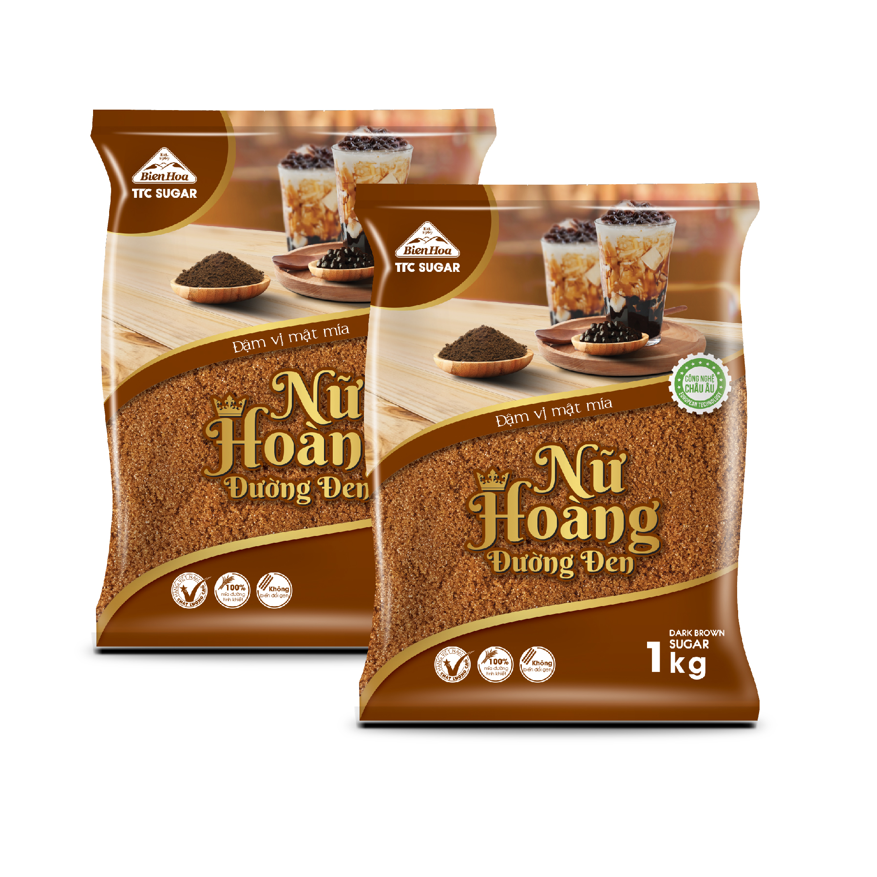 Combo 2 Đường đen nữ hoàng Biên Hòa 1kg/túi