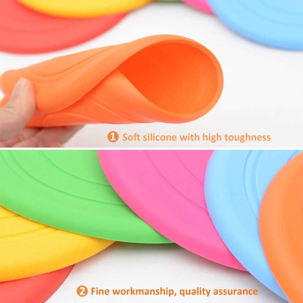 Chó Đĩa Bay 6 Đĩa Frisbee Tương Tác Đồ Chơi Nhỏ Cứng Mạnh Đồ Chơi Huấn Luyện Silicone Frisbee Cho Chó Đĩa Màu Sắc