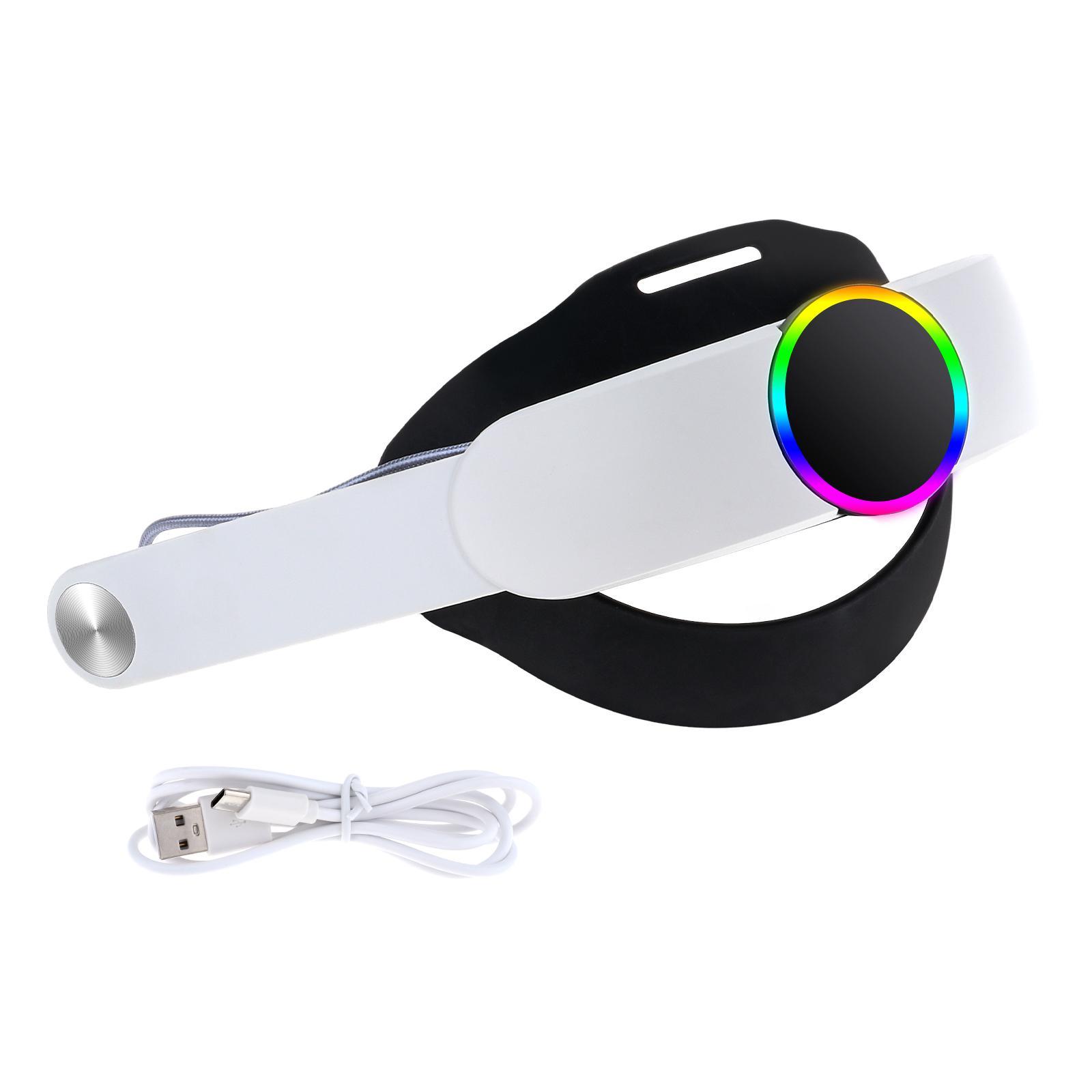 Comfort Head Strap RGB Light Adjustable Headband for Quest 2 Children Adults