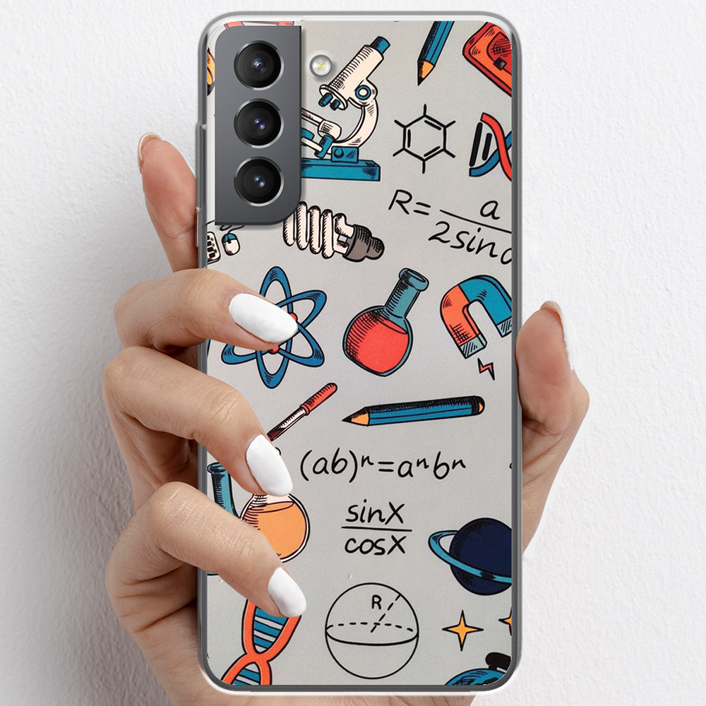 Ốp lưng cho Samsung Galaxy S21, S21+, Galaxy S21 FE nhựa TPU mẫu Dụng cụ hóa học