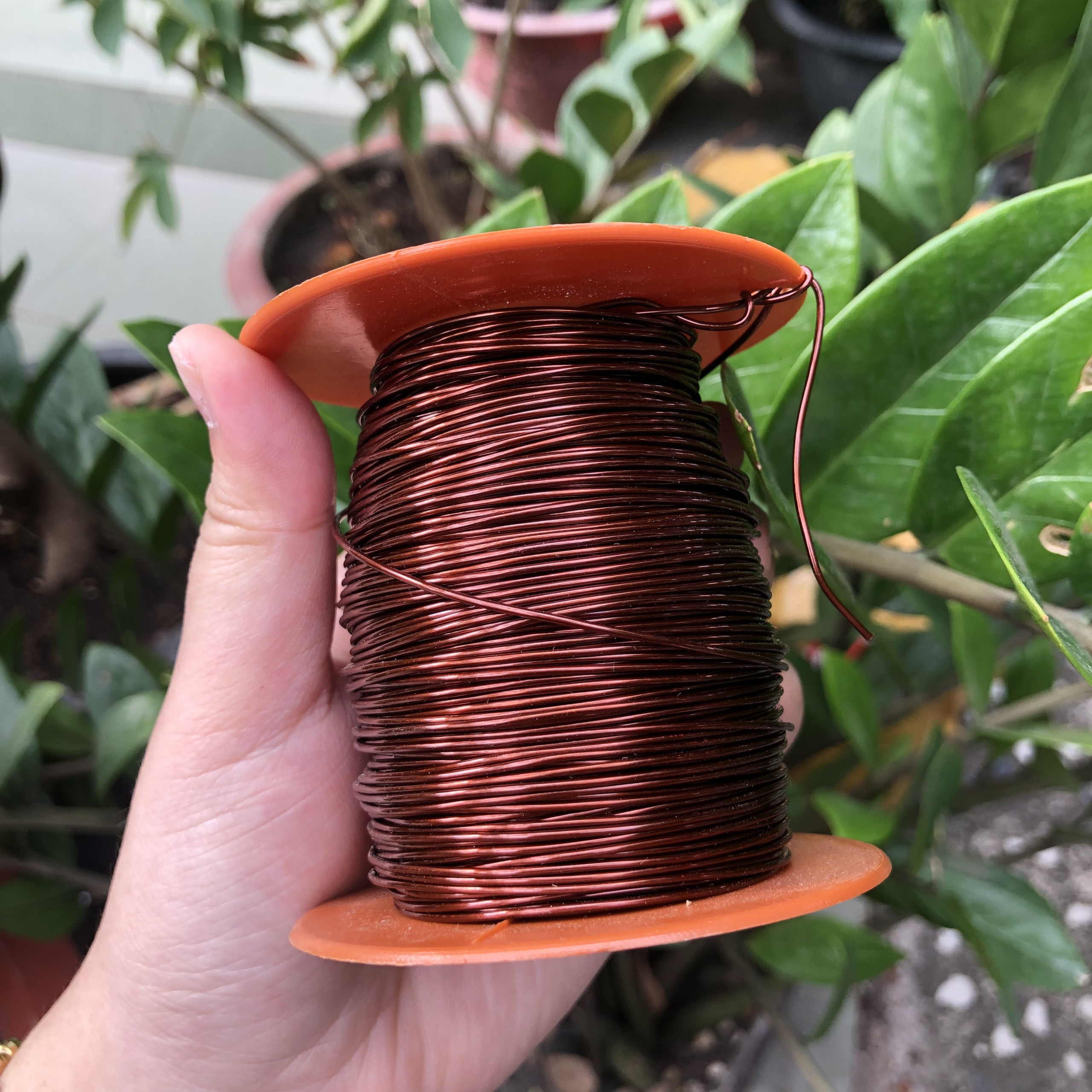 Dây Nhôm Mạ Đồng Uốn Phong Lan Cây Cảnh -200g