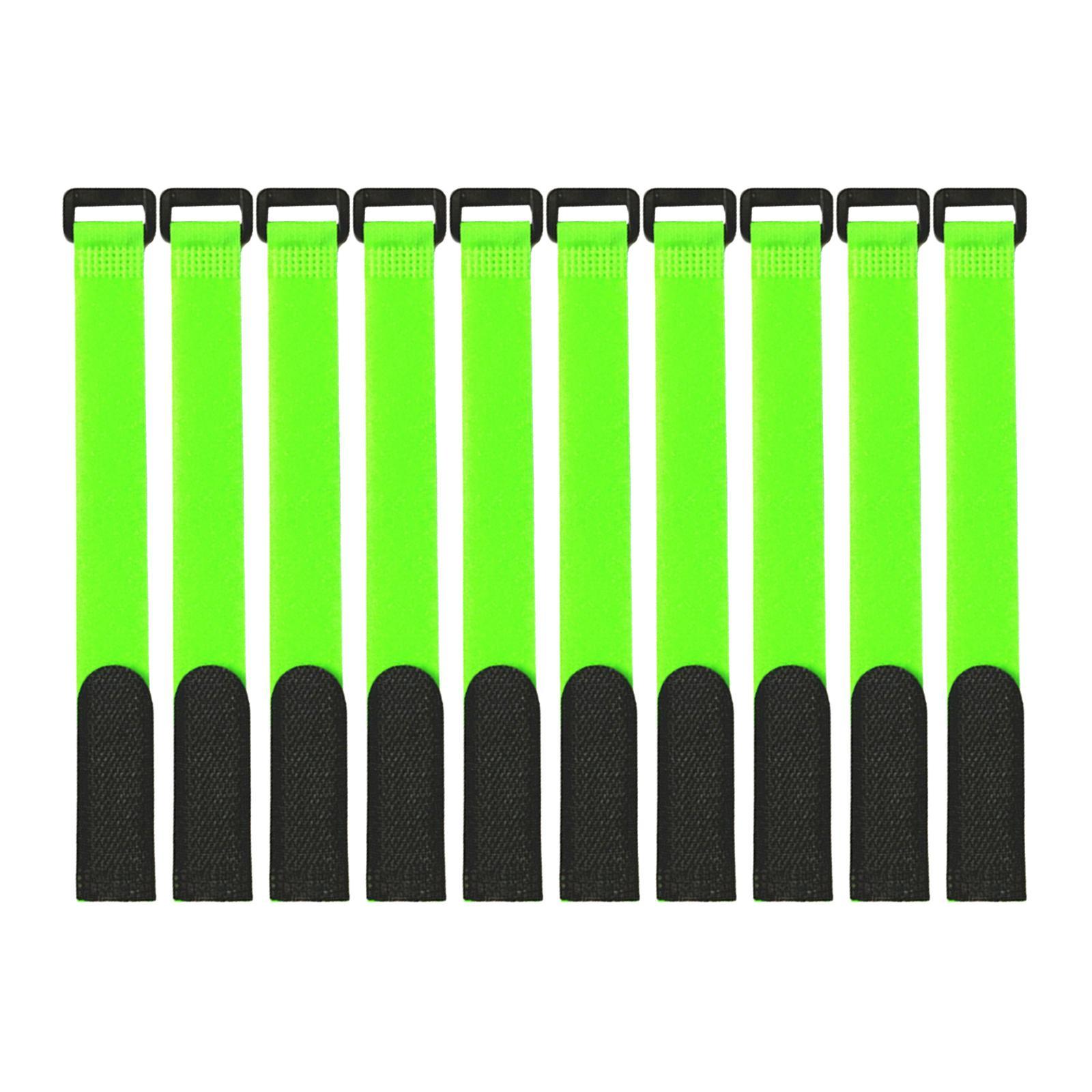 2x Set of 10 Fishing Rod Wrap Pole Straps, Elastic Nylon Fishing Rods Belt Ties Webbing with Loop Compression Bag Backpack Luggage Straps Band