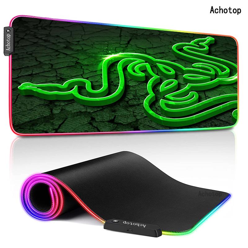 RGB Văn Phòng Lớn Bàn Máy Tính Thảm Bàn Bàn Phím Miếng Lót Chuột Lớn XL Razer Laptop Đệm Bàn Làm Việc Không Trơn Trượt game Thủ Mousepad Thảm