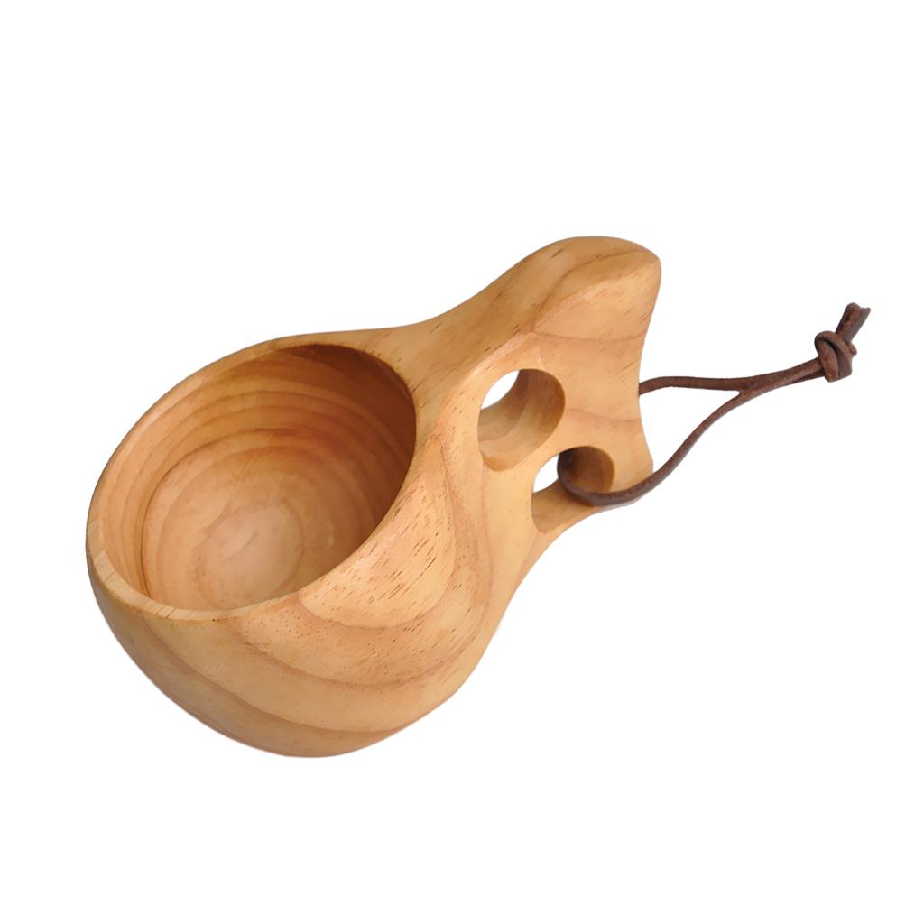 6X Wooden Cup Handmade Coffee Tea Beer Juice Milk Mug Drink 15*9*5.5cm