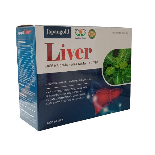 Viên uống bổ gan LIVER - Diệp hạ châu, mật nhân, actiso - giúp thanh nhiệt, mát gan, giải độc gan - Hộp 60 viên