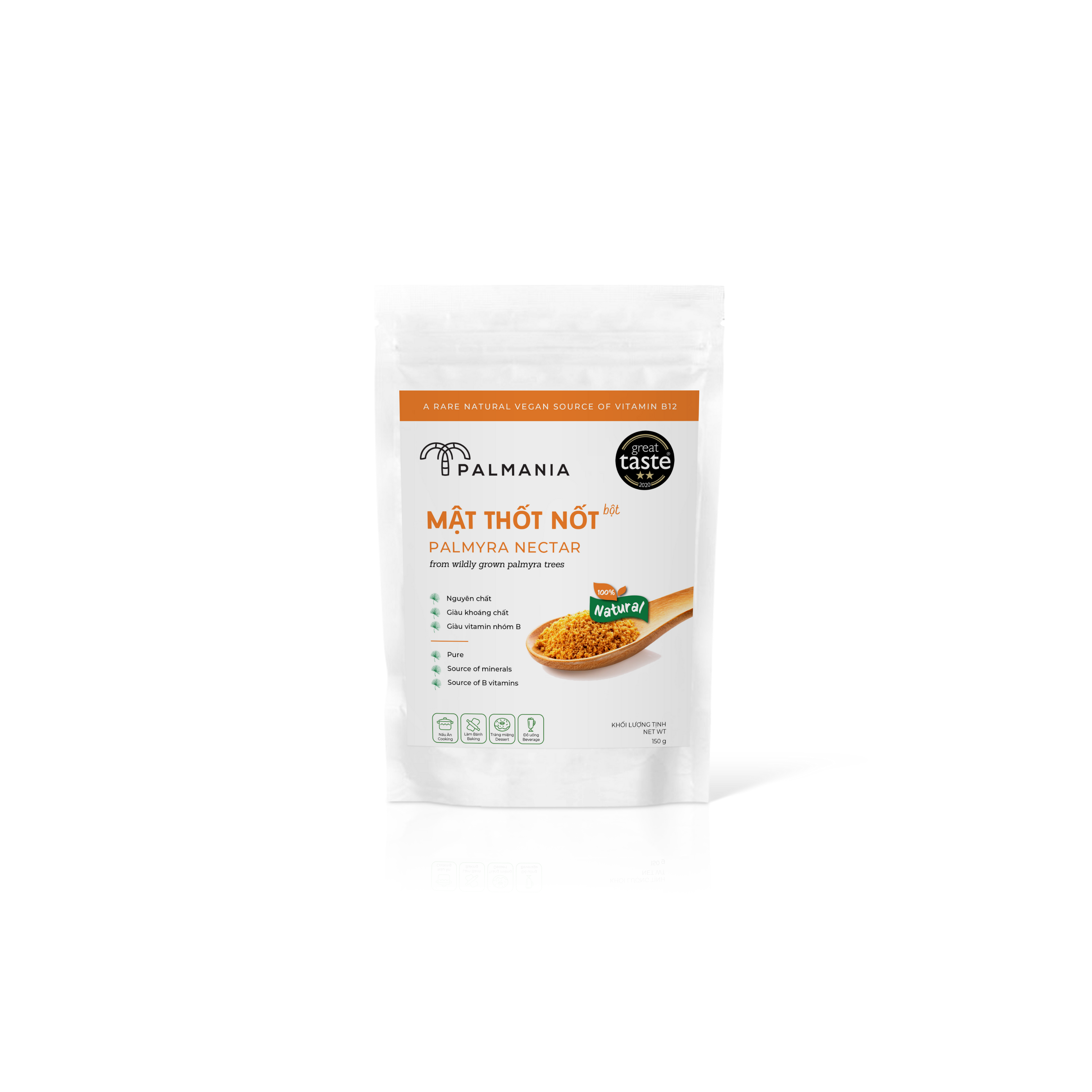 PALMANIA Mật thốt nốt bột 150g net | 2 sao Great Taste Awards 2020 | Nguyên Chất, Tự Nhiên &amp; Vì Sức Khỏe | Đặc sản An Giang