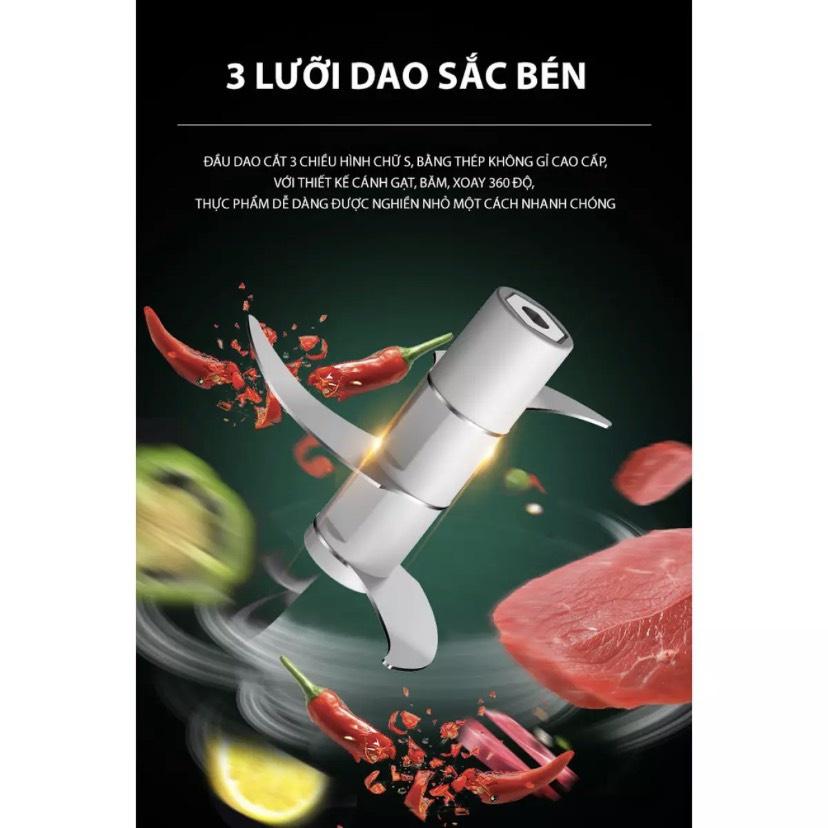 Máy Xay Tỏi Ớt Cầm Tay 250ml Sử Dụng Cổng Sạc USB Siêu Tiện Lợi, Xay Thực Phẩm, Xay Tỏi ớt, Rau Củ.