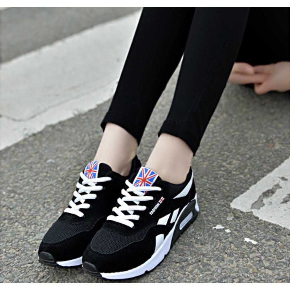 Giày thể thao nữ Sneaker độn đế răng cưa Cờ USA