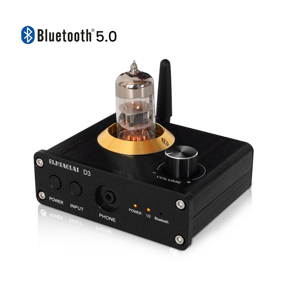 PJ.MIAOLAI HiFi D3 Bluetooth 5.0 Mini Tube Fiber Coaxial 6N3N Bộ giải mã DAC Bộ thu âm thanh Bộ khuếch đại tai nghe Đầu vào đa âm thanh