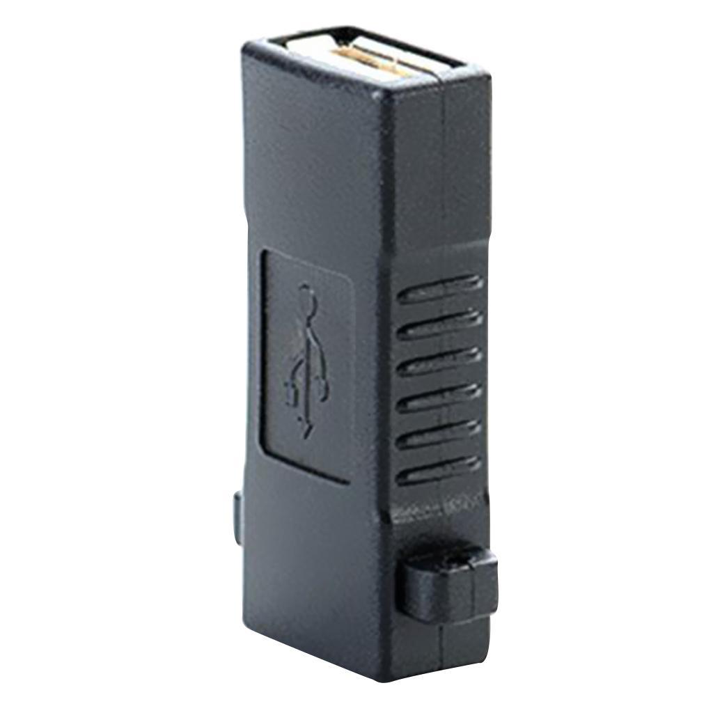 USB 2.0 Type A Female/Female Adapter Coupler Gender Changer-Black Connector