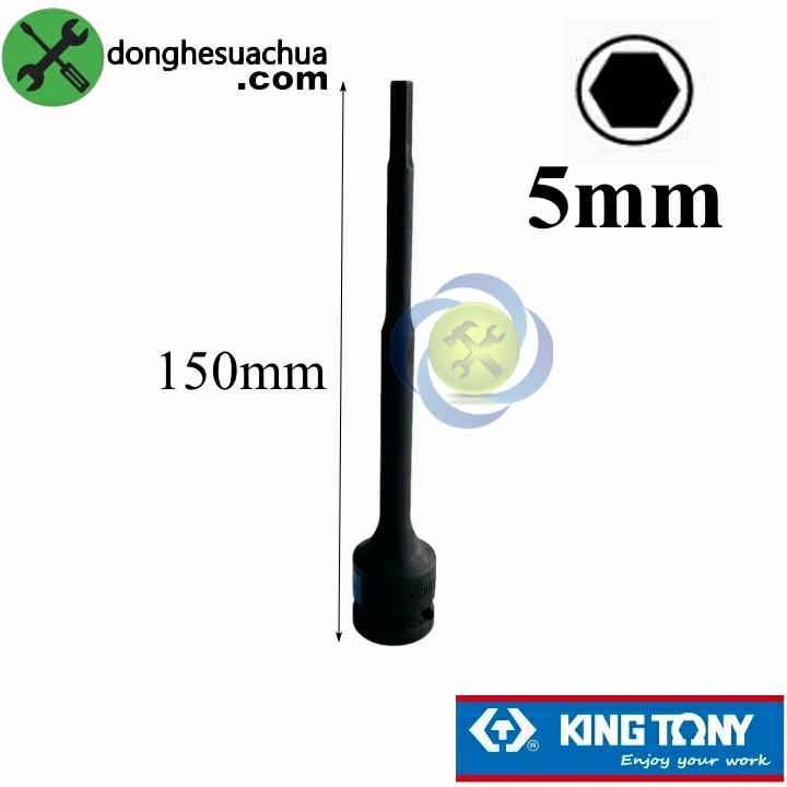 Tuýp lục giác đen 5mm Kingtony 407505 loại 1/2 dài 150mm