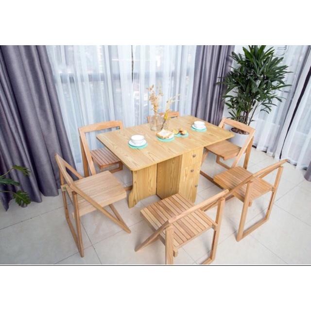 Bộ bàn ăn Thông Minh gỗ Sồi