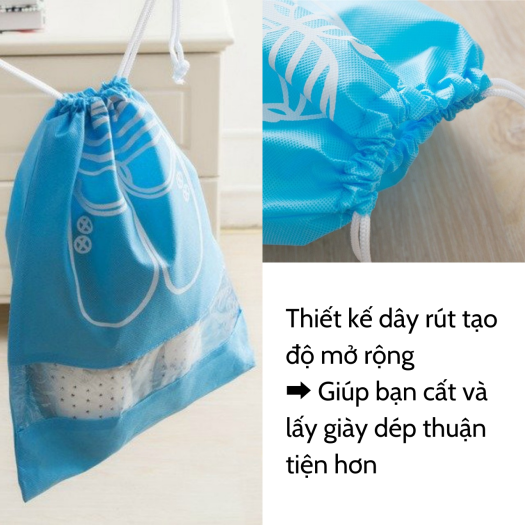 Combo 3 Túi Đựng Giày Dép Túi Xách X3 chống bụi ẩm mốc họa tiết đa dạng tiện lợi bỏ vali du lịch, cắm trại, GYM Tiện Lợi, shoes bag Hàng chính hãng GiathanhDecor