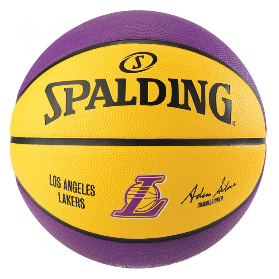 Bóng rổ Spalding NBA Team Los Angeles Lakers 83-510Z Outdoor size 7- Tặng kèm Kim bơm bóng và Túi lưới đựng bóng