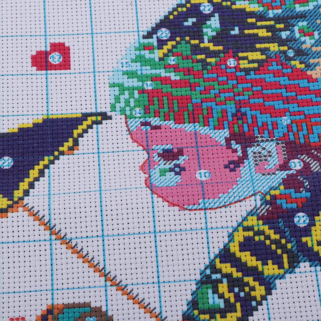 Stamped Cross Stitch Kits DIY Needlework Kits - Little Girl, 11CT, 38x37cm