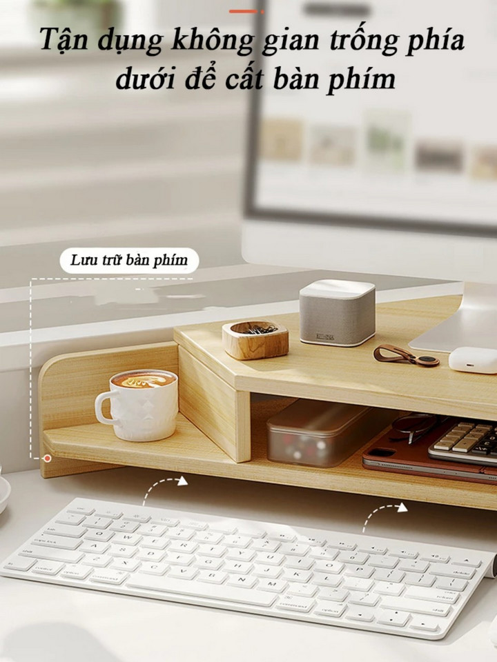 Kệ Màn Hình Đặt Góc Spacious Conner Desk Giúp Ngồi Đúng Tư Thế - Home Decor Furniture