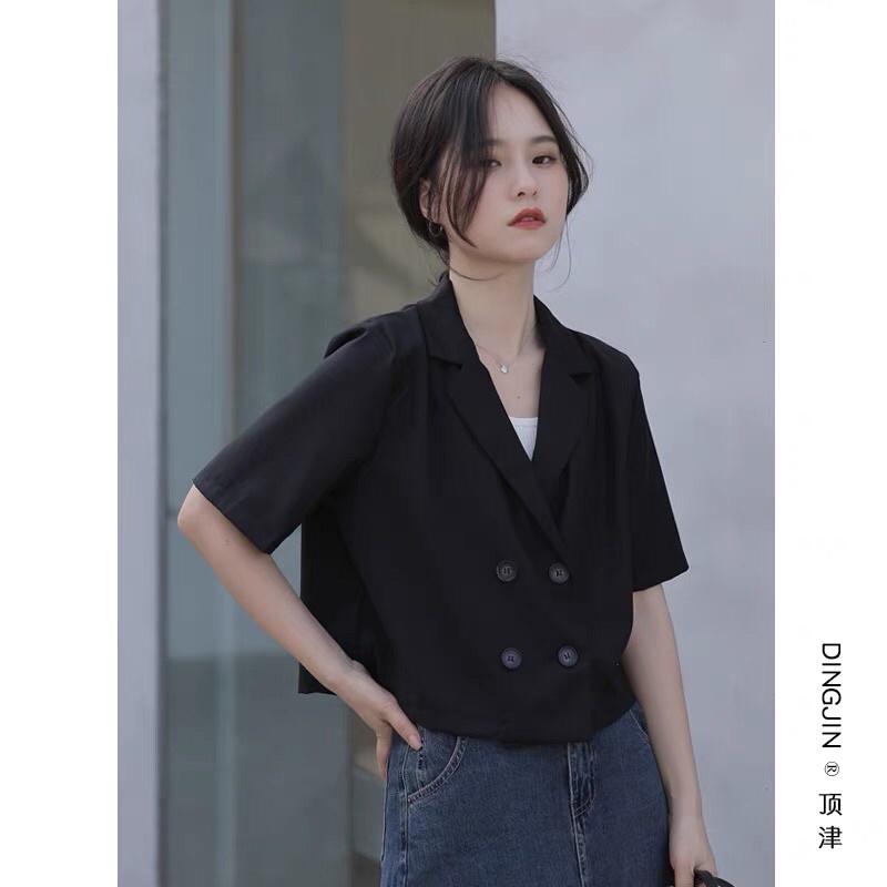 Áo blazer dáng lửng 2 hàng cúc B-A-M STORE