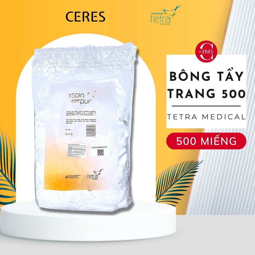 Bông Tẩy Trang Pháp Tetra Medical 500 Miếng