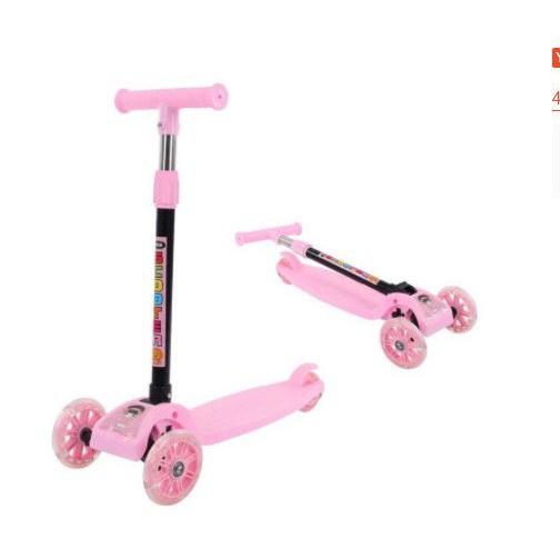 Xe scooter cho bé HCM Xe trượt trẻ em 3 bánh gấp gọn có đèn phát sáng,mẫu nhỏ nhất cho bé mới làm quen